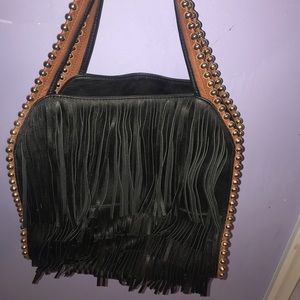 Big Buddha Fringe tote/hobo bag